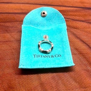 Tiffany & Co black enamel ring size 4.5